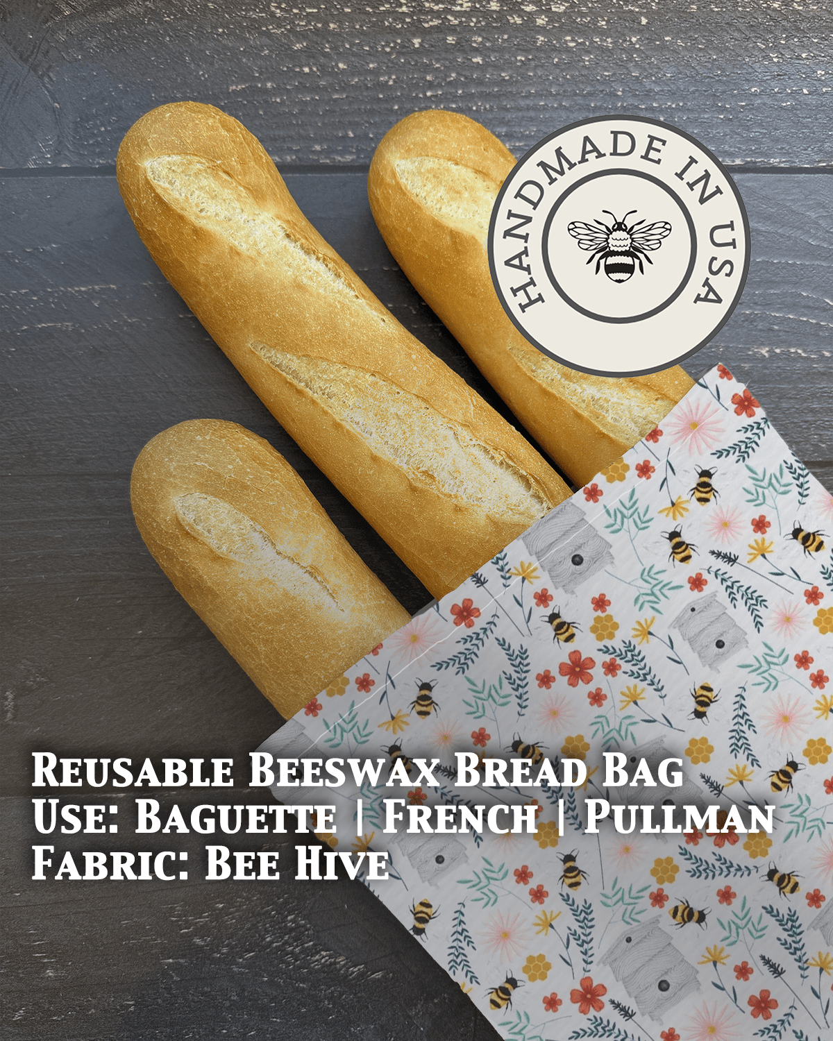 Baguette | Beeswaxed Bag - Che Cose Belle