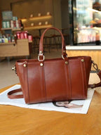Baidie Leather Women's Bags Cross-Border Customizable New Handbag First Layer Cowhide Large Capacity Shoulder Messenger Tote Bag - Che Cose Belle