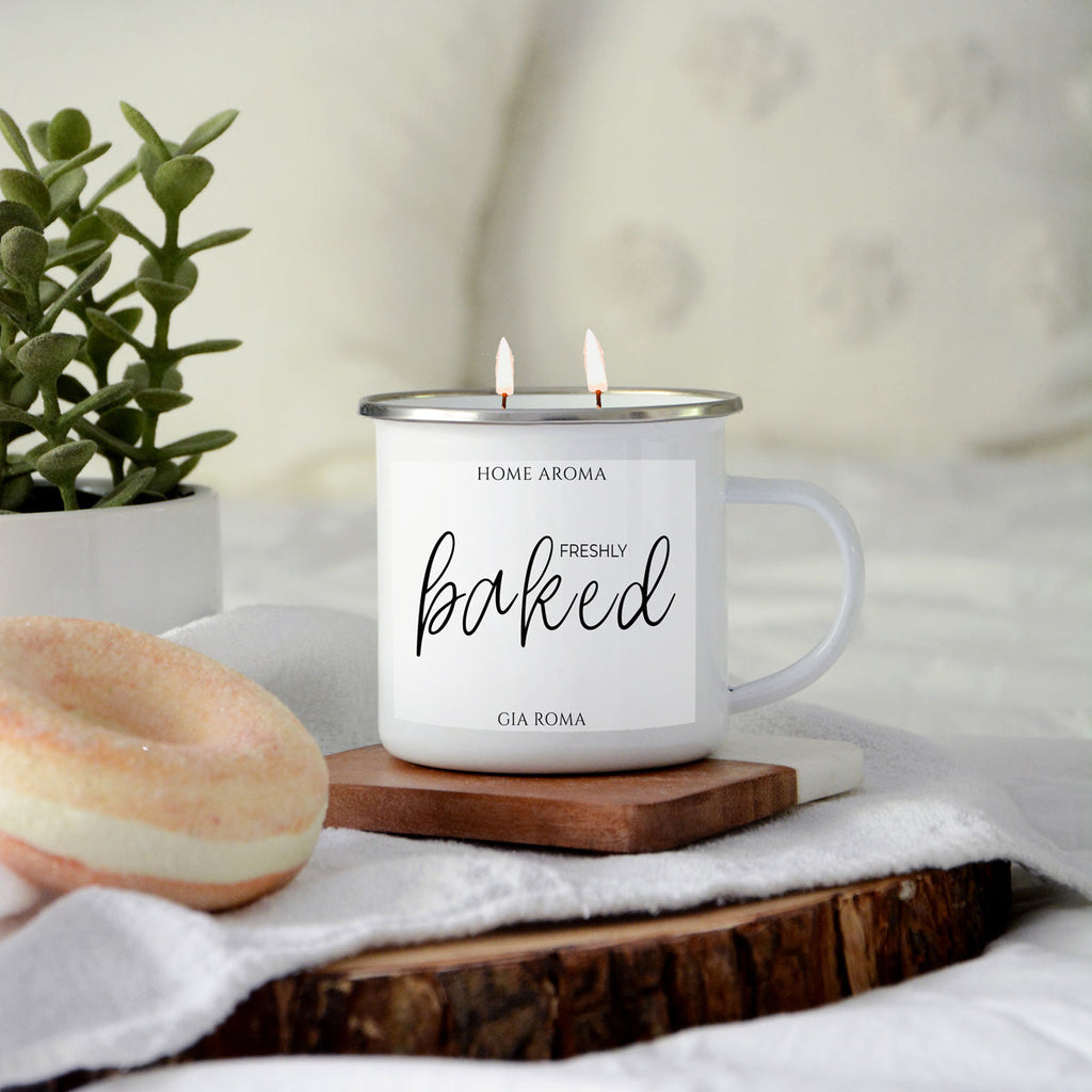 16oz Reusable Metal Candle Mug Scented Soy Candle Gift