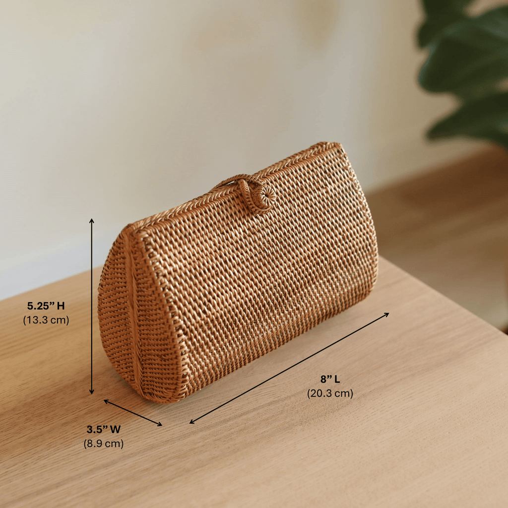 Bali Envelope Rattan Clutch - Che Cose Belle
