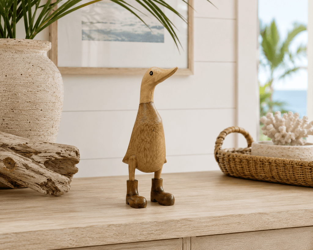 Bali Hand-Carved Bamboo Duck Sculpture - Che Cose Belle
