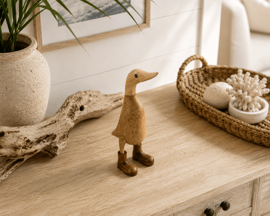 Bali Hand-Carved Bamboo Duck Sculpture - Che Cose Belle