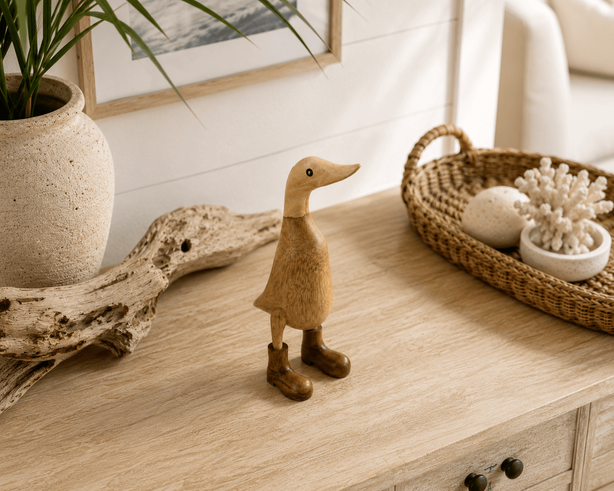 Bali Hand-Carved Bamboo Duck Sculpture - Che Cose Belle