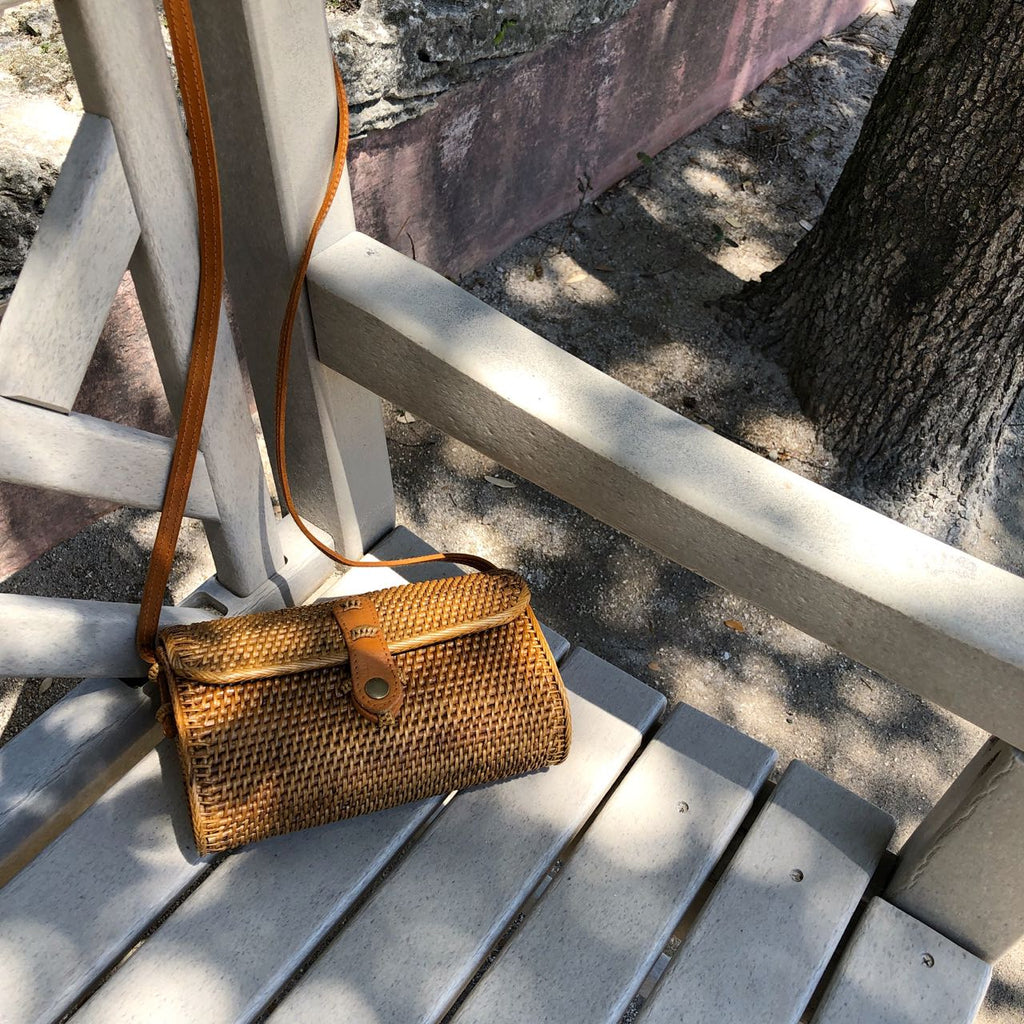 Bali Rattan Crossbody Bag - Small Mailer - Che Cose Belle