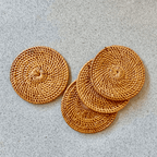 Bali Rattan Cup Coaster - Set of 5 - Che Cose Belle