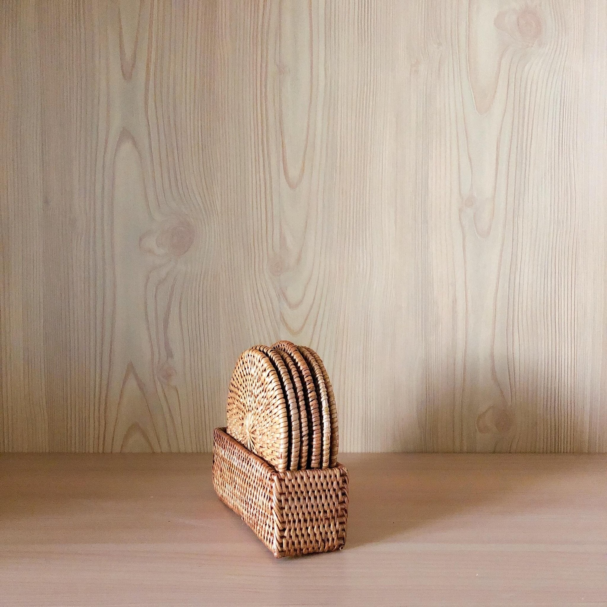 Bali Rattan Cup Coaster - Set of 5 - Che Cose Belle