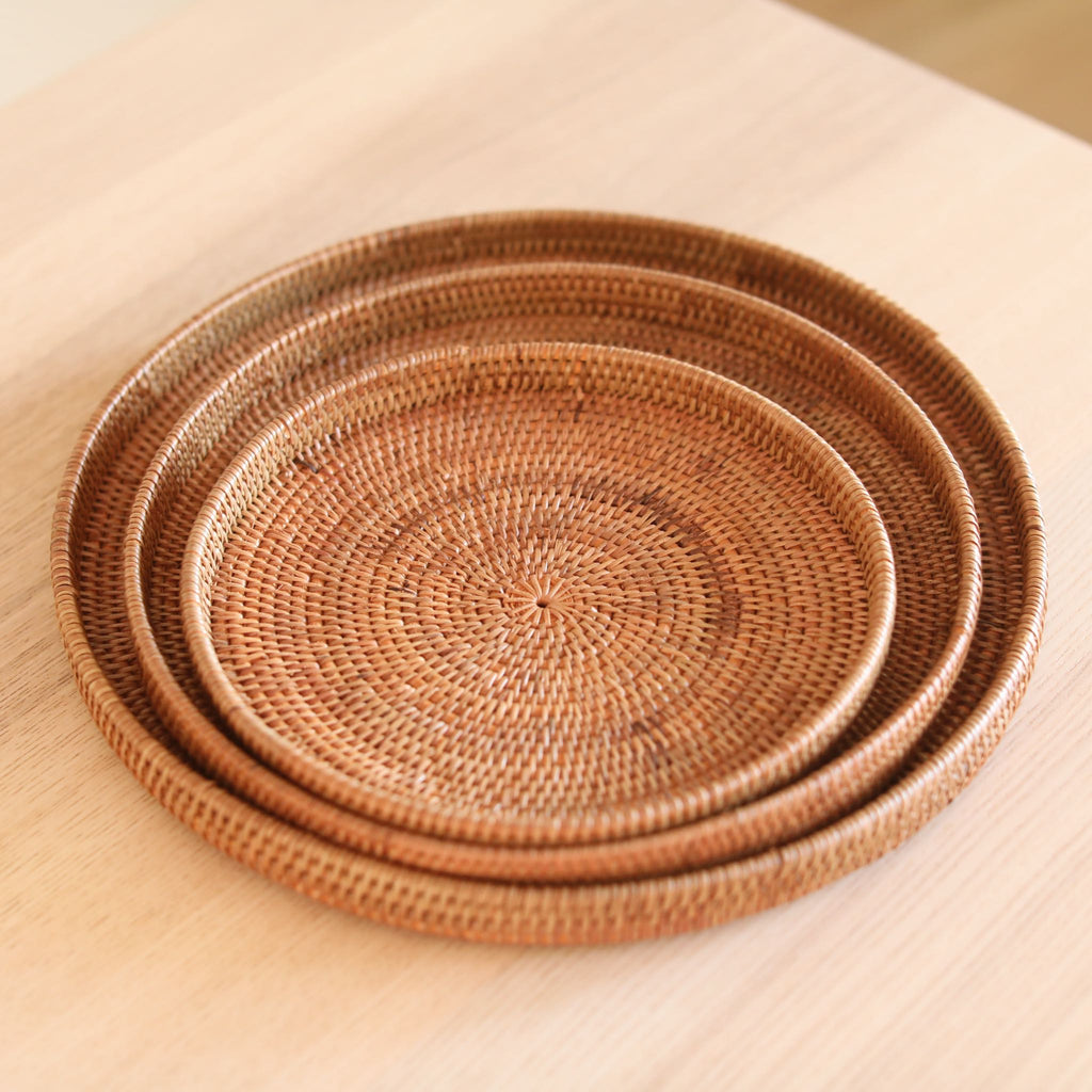 Bali Rattan Tray - Set of 3 - Che Cose Belle