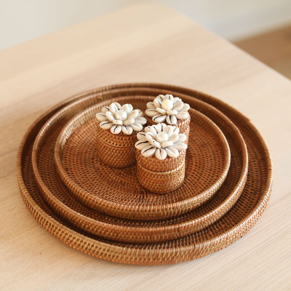 Bali Rattan Tray - Set of 3 - Che Cose Belle