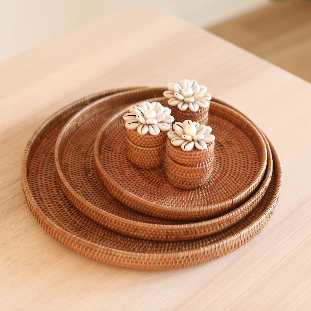 Bali Rattan Tray - Set of 3 - Che Cose Belle