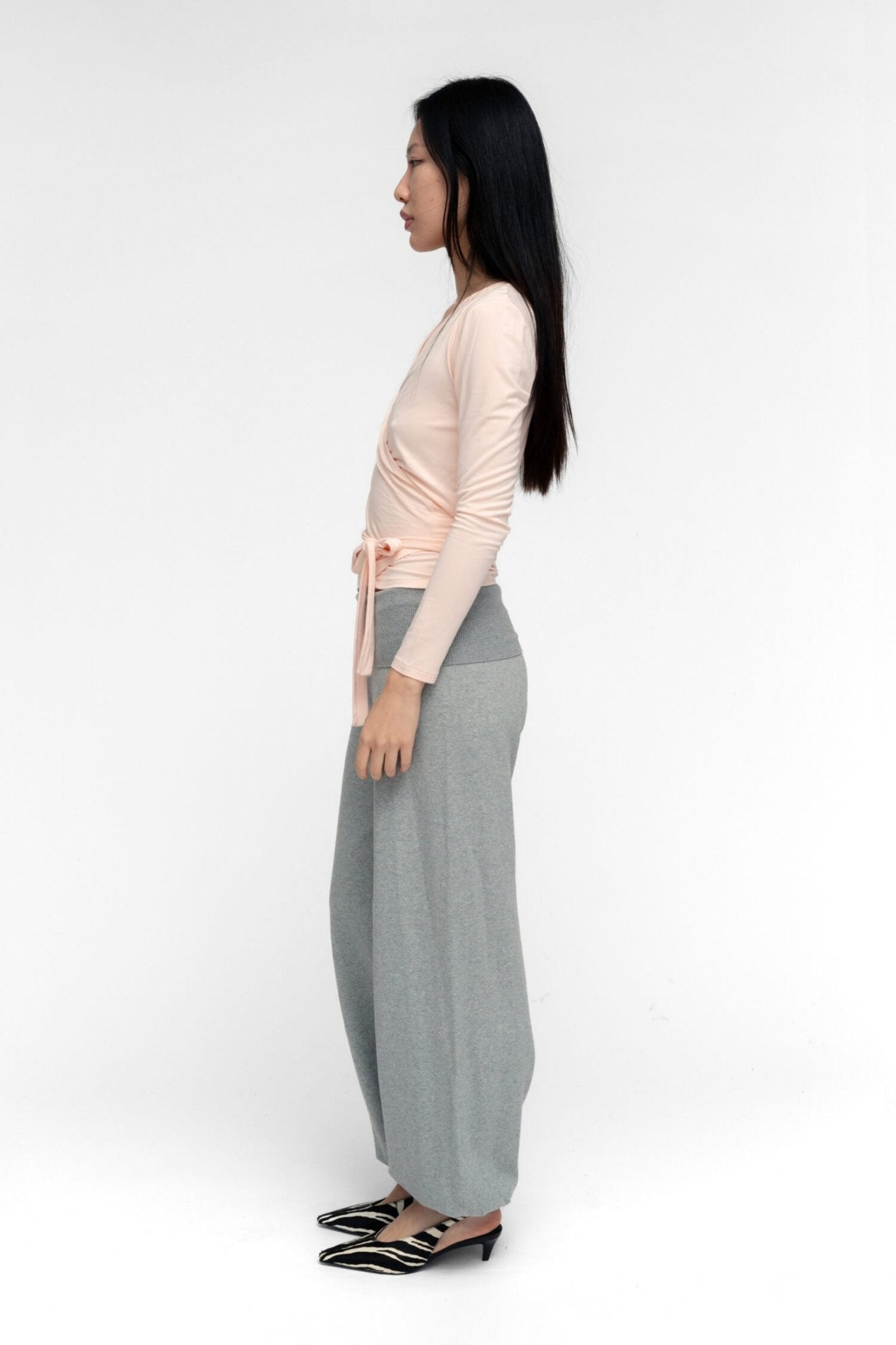 BALLERINA WRAP TOP IN POWDER PINK - Che Cose Belle