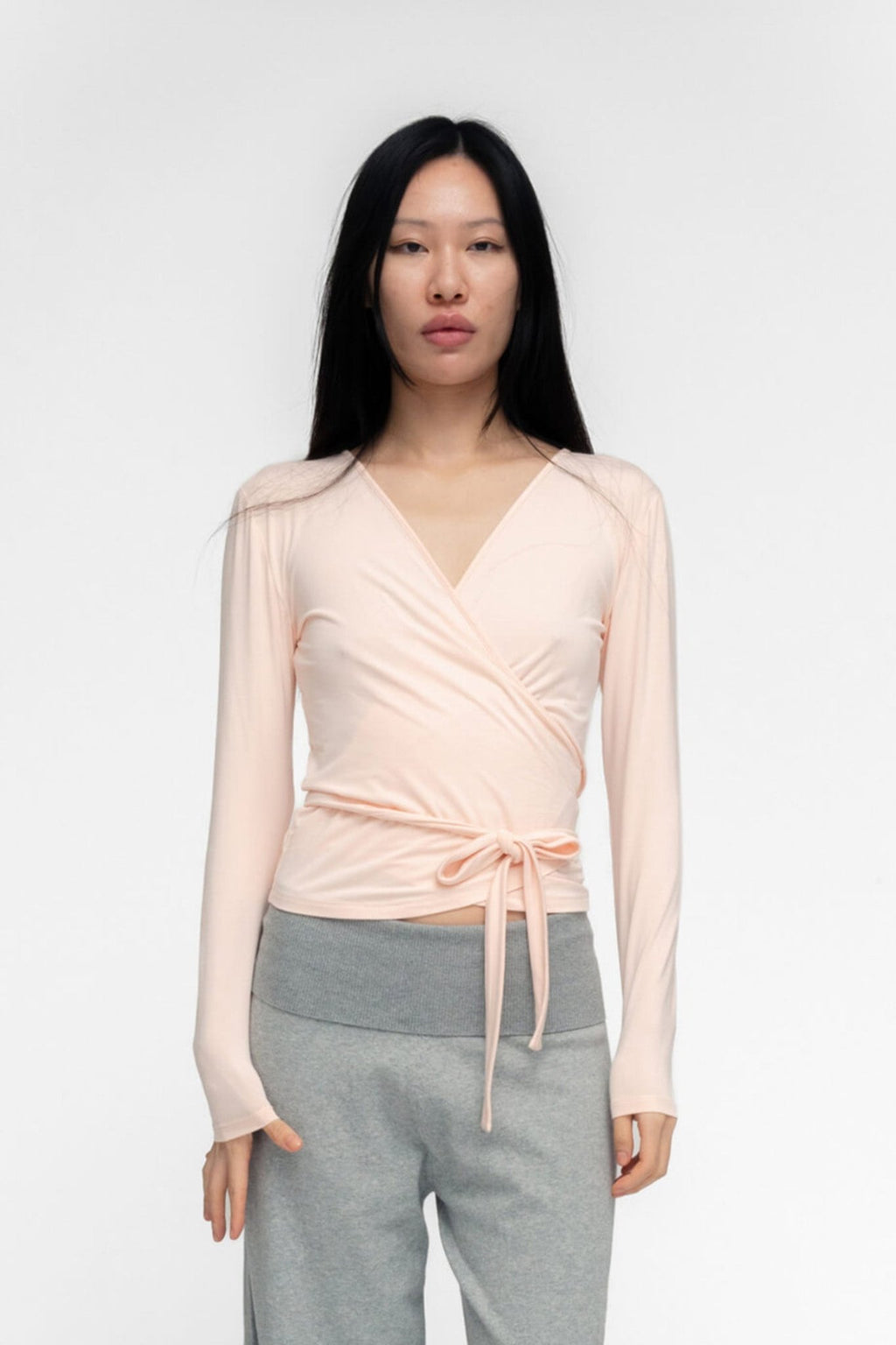 BALLERINA WRAP TOP IN POWDER PINK - Che Cose Belle