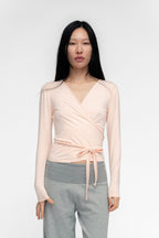 BALLERINA WRAP TOP IN POWDER PINK - Che Cose Belle