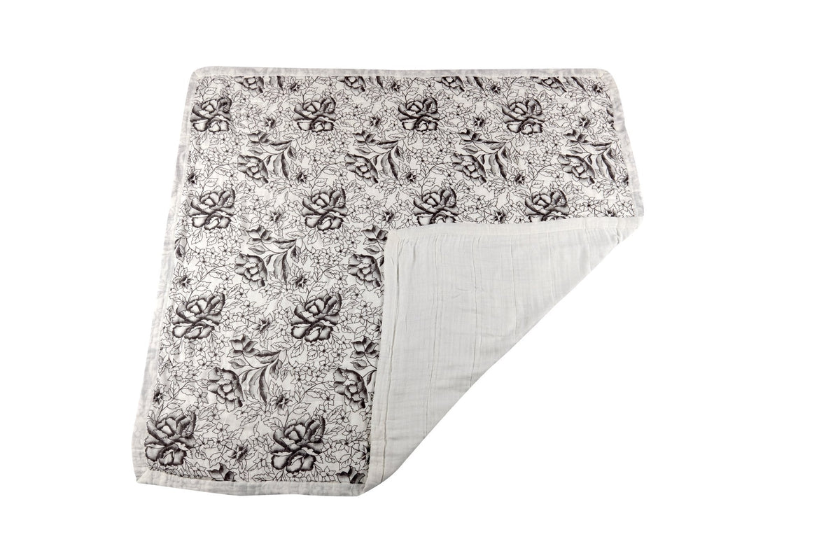 Bamboo Muslin Baby Blanket American Rose Swaddle Lightweight