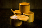 Bamboo Salt Container filled with Pink Himalayan Salt - Che Cose Belle