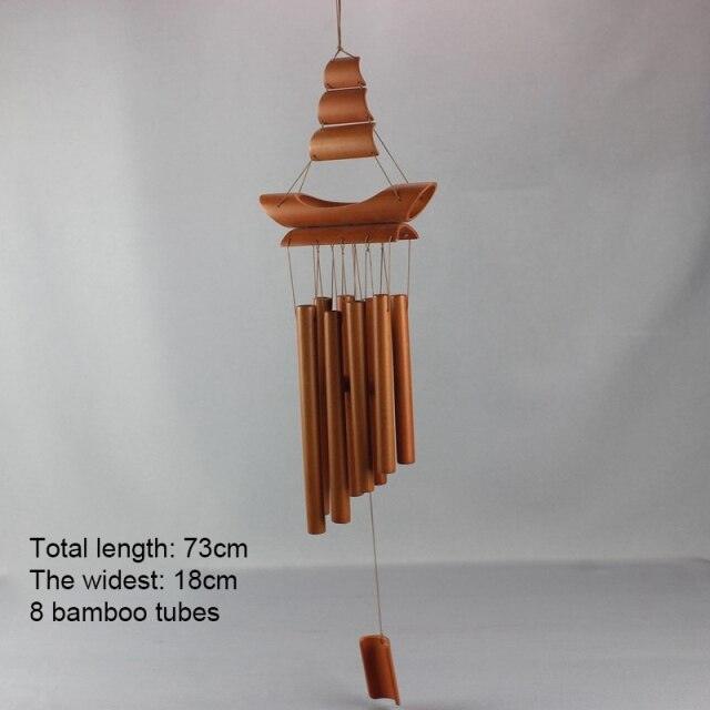 Bamboo Wind Chimes Pendant Balcony Outdoor Yard Garden Home Handmade Craft Wind Chimes With Rotating Hook Outdoor Decor Wind Chimes for Garden Patio Yard Home Antique Tubes Bell Handmade Wind Chime Wall Hanging Crafts Gift - Che Cose Belle