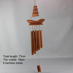 Bamboo Wind Chimes Pendant Balcony Outdoor Yard Garden Home Handmade Craft Wind Chimes With Rotating Hook Outdoor Decor Wind Chimes for Garden Patio Yard Home Antique Tubes Bell Handmade Wind Chime Wall Hanging Crafts Gift - Che Cose Belle