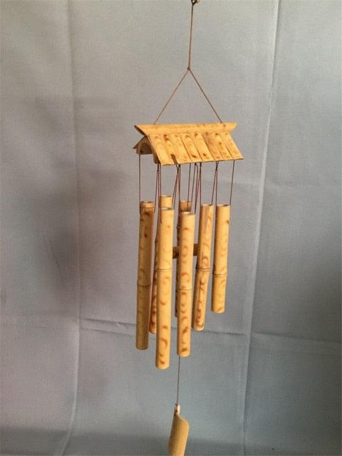 Bamboo Wind Chimes Pendant Balcony Outdoor Yard Garden Home Handmade Craft Wind Chimes With Rotating Hook Outdoor Decor Wind Chimes for Garden Patio Yard Home Antique Tubes Bell Handmade Wind Chime Wall Hanging Crafts Gift - Che Cose Belle