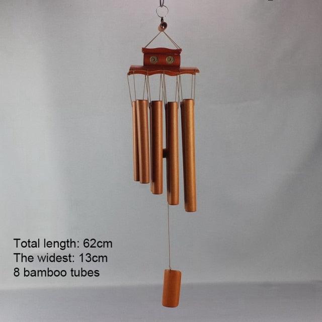 Bamboo Wind Chimes Pendant Balcony Outdoor Yard Garden Home Handmade Craft Wind Chimes With Rotating Hook Outdoor Decor Wind Chimes for Garden Patio Yard Home Antique Tubes Bell Handmade Wind Chime Wall Hanging Crafts Gift - Che Cose Belle