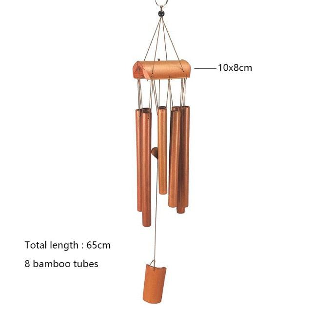 Bamboo Wind Chimes Pendant Balcony Outdoor Yard Garden Home Handmade Craft Wind Chimes With Rotating Hook Outdoor Decor Wind Chimes for Garden Patio Yard Home Antique Tubes Bell Handmade Wind Chime Wall Hanging Crafts Gift - Che Cose Belle