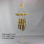Bamboo Wind Chimes Pendant Balcony Outdoor Yard Garden Home Handmade Craft Wind Chimes With Rotating Hook Outdoor Decor Wind Chimes for Garden Patio Yard Home Antique Tubes Bell Handmade Wind Chime Wall Hanging Crafts Gift - Che Cose Belle