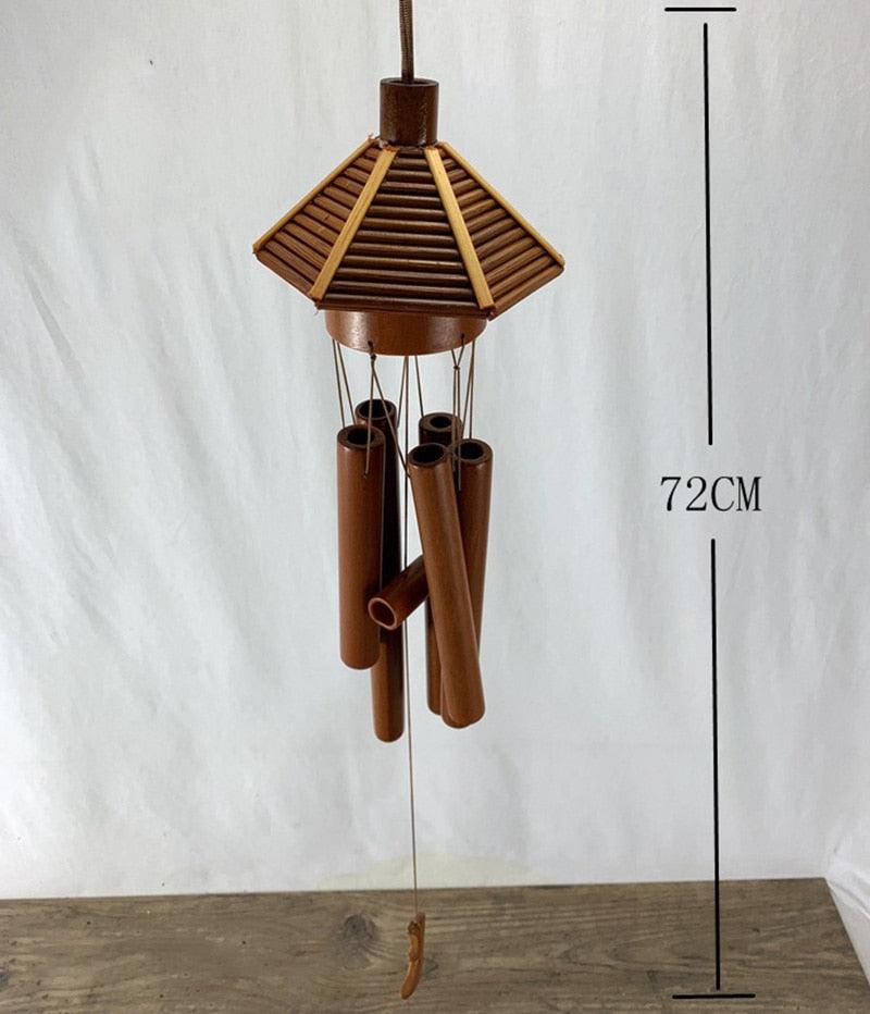 Bamboo Wind Chimes Pendant Balcony Outdoor Yard Garden Home Handmade Craft Wind Chimes With Rotating Hook Outdoor Decor Wind Chimes for Garden Patio Yard Home Antique Tubes Bell Handmade Wind Chime Wall Hanging Crafts Gift - Che Cose Belle
