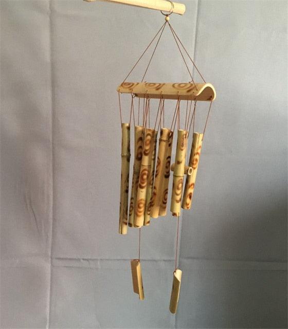 Bamboo Wind Chimes Pendant Balcony Outdoor Yard Garden Home Handmade Craft Wind Chimes With Rotating Hook Outdoor Decor Wind Chimes for Garden Patio Yard Home Antique Tubes Bell Handmade Wind Chime Wall Hanging Crafts Gift - Che Cose Belle