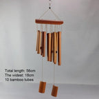 Bamboo Wind Chimes Pendant Balcony Outdoor Yard Garden Home Handmade Craft Wind Chimes With Rotating Hook Outdoor Decor Wind Chimes for Garden Patio Yard Home Antique Tubes Bell Handmade Wind Chime Wall Hanging Crafts Gift - Che Cose Belle