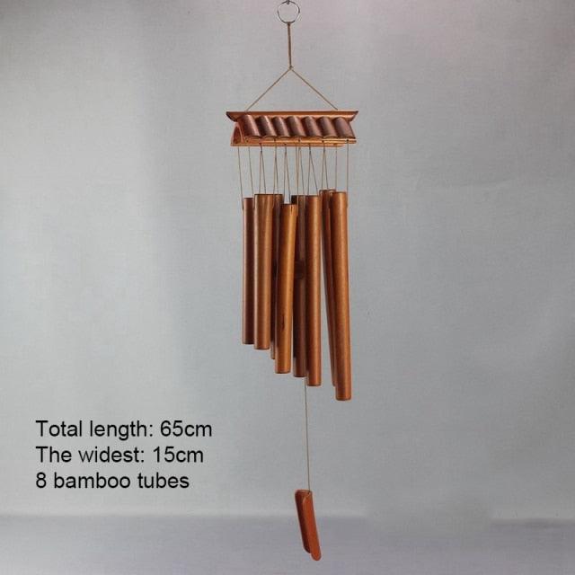 Bamboo Wind Chimes Pendant Balcony Outdoor Yard Garden Home Handmade Craft Wind Chimes With Rotating Hook Outdoor Decor Wind Chimes for Garden Patio Yard Home Antique Tubes Bell Handmade Wind Chime Wall Hanging Crafts Gift - Che Cose Belle