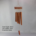 Bamboo Wind Chimes Pendant Balcony Outdoor Yard Garden Home Handmade Craft Wind Chimes With Rotating Hook Outdoor Decor Wind Chimes for Garden Patio Yard Home Antique Tubes Bell Handmade Wind Chime Wall Hanging Crafts Gift - Che Cose Belle