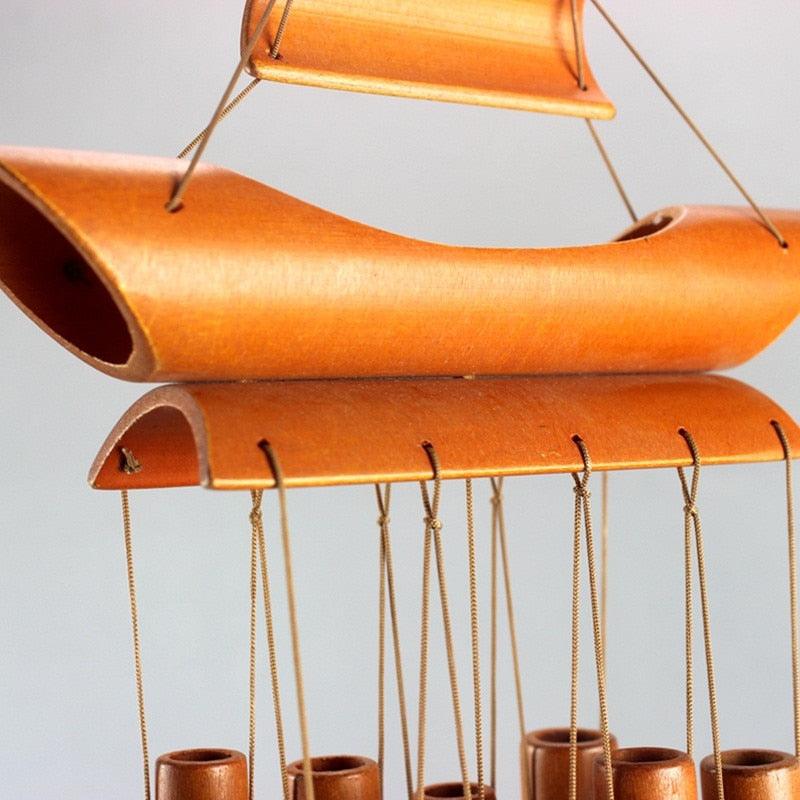 Bamboo Wind Chimes Pendant Balcony Outdoor Yard Garden Home Handmade Craft Wind Chimes With Rotating Hook Outdoor Decor Wind Chimes for Garden Patio Yard Home Antique Tubes Bell Handmade Wind Chime Wall Hanging Crafts Gift - Che Cose Belle