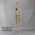 Bamboo Wind Chimes Pendant Balcony Outdoor Yard Garden Home Handmade Craft Wind Chimes With Rotating Hook Outdoor Decor Wind Chimes for Garden Patio Yard Home Antique Tubes Bell Handmade Wind Chime Wall Hanging Crafts Gift