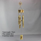 Bamboo Wind Chimes Pendant Balcony Outdoor Yard Garden Home Handmade Craft Wind Chimes With Rotating Hook Outdoor Decor Wind Chimes for Garden Patio Yard Home Antique Tubes Bell Handmade Wind Chime Wall Hanging Crafts Gift