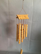 Bamboo Wind Chimes Pendant Balcony Outdoor Yard Garden Home Handmade Craft Wind Chimes With Rotating Hook Outdoor Decor Wind Chimes for Garden Patio Yard Home Antique Tubes Bell Handmade Wind Chime Wall Hanging Crafts Gift