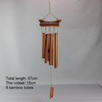 Bamboo Wind Chimes Pendant Balcony Outdoor Yard Garden Home Handmade Craft Wind Chimes With Rotating Hook Outdoor Decor Wind Chimes for Garden Patio Yard Home Antique Tubes Bell Handmade Wind Chime Wall Hanging Crafts Gift
