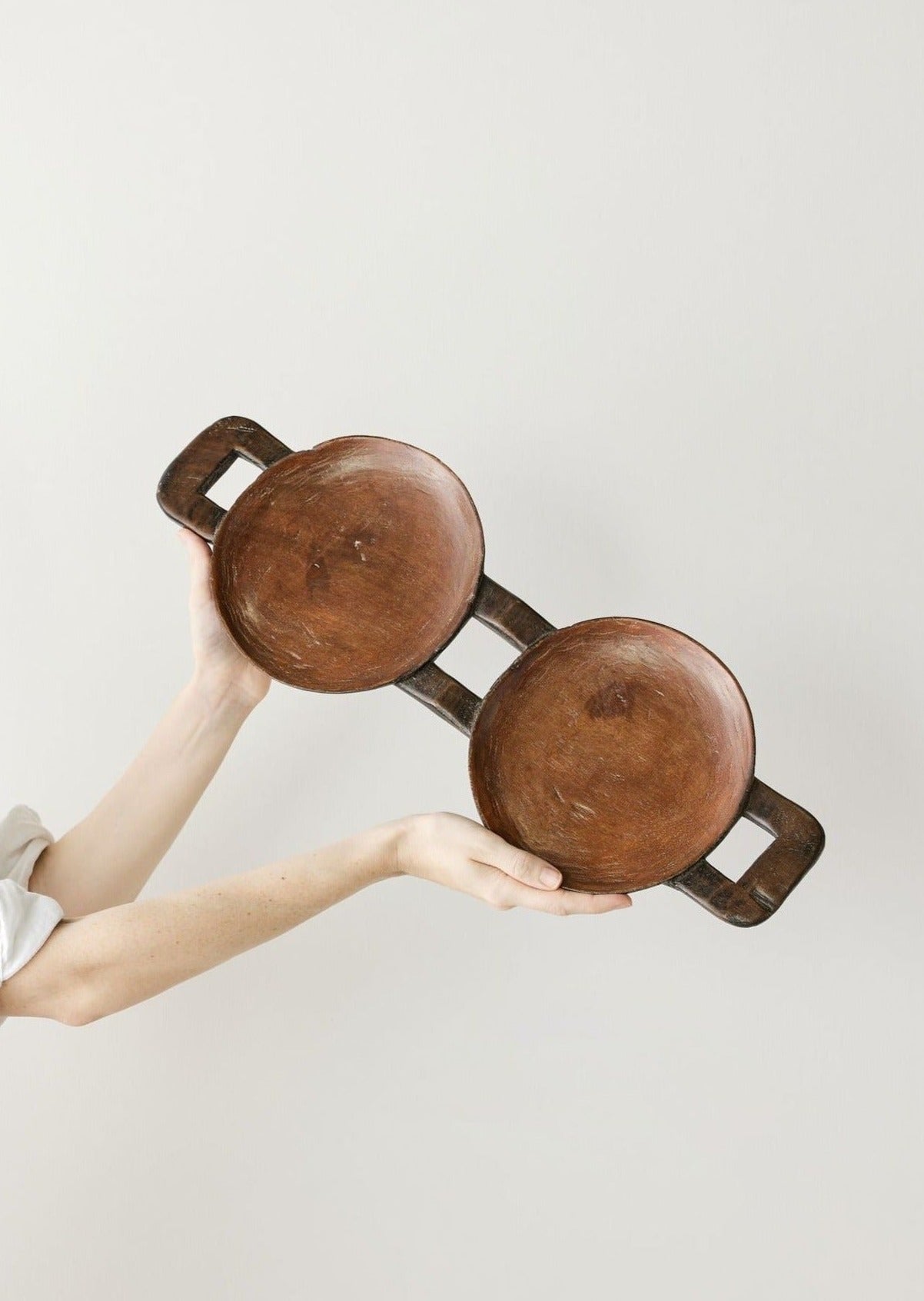 Bamenda Duo Circular Wooden Serving Tray - Che Cose Belle