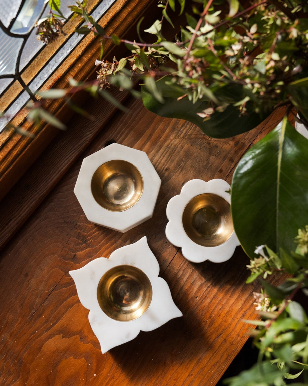 Banswara Marble Candleholder Trio - Che Cose Belle