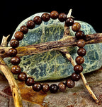 Barely There Wooden Bead Bracelet – Ultra-Lightweight Earth Style for Men (Large Wrists) - Che Cose Belle