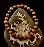 Barely There Wooden Bead Bracelet – Ultra-Lightweight Earth Style for Men (Large Wrists) - Che Cose Belle