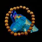 Barely There Wooden Bead Bracelet – Ultra-Lightweight Earth Style for Men (Large Wrists) - Che Cose Belle