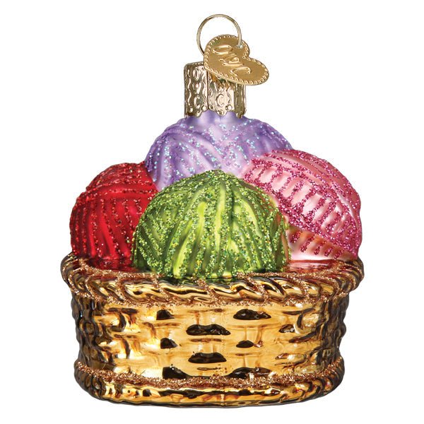 Basket Of Yarn Ornament - Che Cose Belle