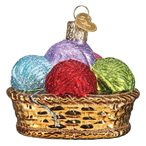 Basket Of Yarn Ornament - Che Cose Belle