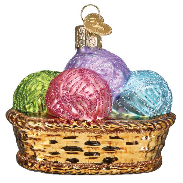 Basket Of Yarn Ornament - Che Cose Belle