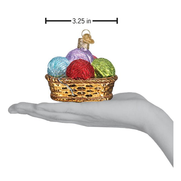 Basket Of Yarn Ornament - Che Cose Belle