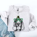 Basset Hound, Adorable Dog, St Patrick's Day, Lucky, Irish Sweatshirt - Che Cose Belle