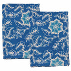 Batik Cloth Napkin Set of Four, Blue Tendril, Hand Dyed, 100% Cotton - Che Cose Belle