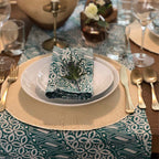 Batik Table Runner Green Royalty, Hand Dyed, 100% Cotton - Che Cose Belle