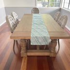 Batik Table Runner Green Royalty, Hand Dyed, 100% Cotton - Che Cose Belle