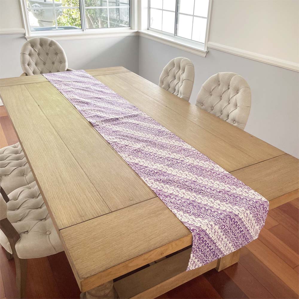 Batik Table Runner, Purple Blade, Hand Dyed, 100% Cotton - Che Cose Belle