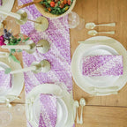 Batik Table Runner, Purple Blade, Hand Dyed, 100% Cotton - Che Cose Belle