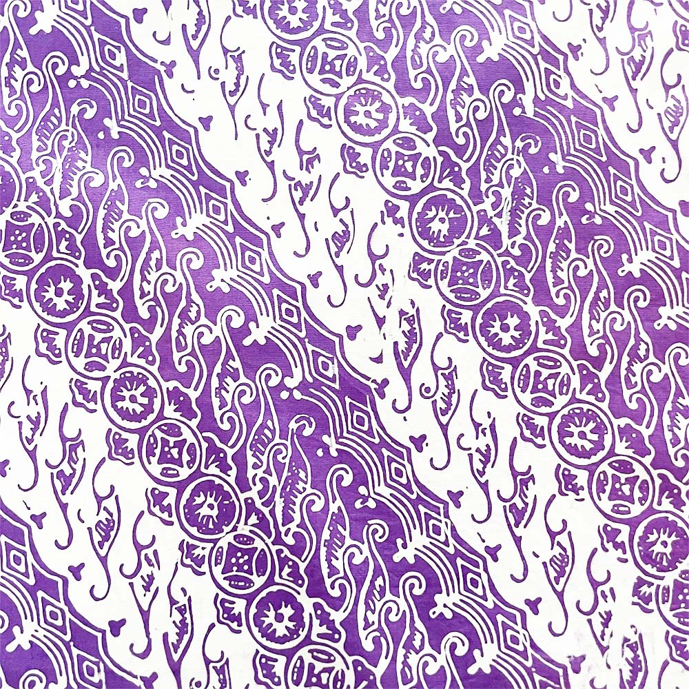 Batik Table Runner, Purple Blade, Hand Dyed, 100% Cotton - Che Cose Belle